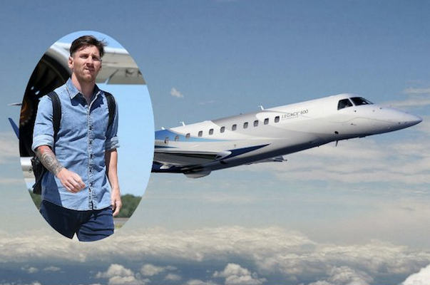 Lionel Messi Argentina avion personal Barcelona