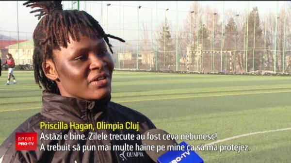 Balotelli din fotbalul feminin a venit la Cluj! Ce problema are Pricilla in Romania. VIDEO