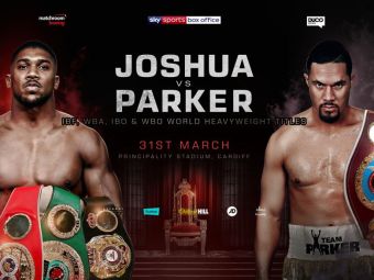 Joshua vs Parker, 31 martie, PROTV | Peste 80.000 de galezi asteptati la meciul anului: Joshua si Parker se bat pentru 3 centuri