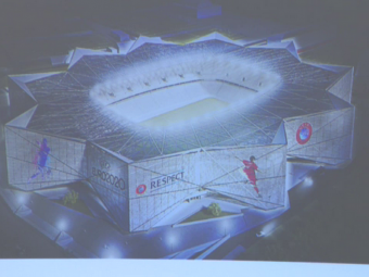 
	Noul stadion al Stelei, inspirat din sigla FCSB? :) De unde s-au inspirat in realitate arhitectii. FOTO
