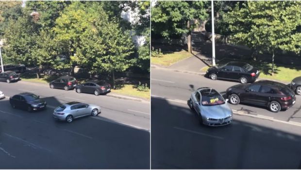 Scene incredibile pe un bulevard din Bucuresti! Un sofer haotic putea provoca cel putin un accident grav. VIDEO