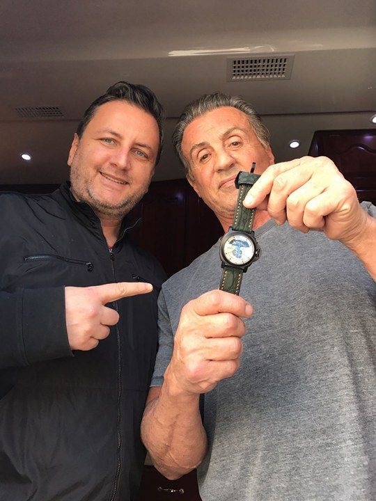 Silvester Stallone a primit cadou un ceas din Romania! Florian Munteanu filmeaza cu el in Philadelphia pentru Creed 2_2