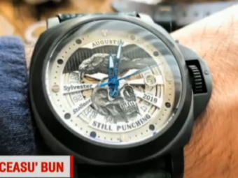 
	Silvester Stallone a primit cadou un ceas din Romania! Florian Munteanu filmeaza cu el in Philadelphia pentru Creed 2
