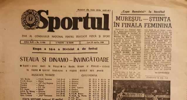 FOTO: Cum arata prima pagina din ziarul Sportul in urma cu 30 de ani! Steaua si Dinamo, singurele echipe care mai sunt in Liga 1_2