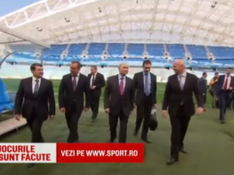 
	Putin a facut ultima inspectie inaintea Mondialului alaturi de seful FIFA! Cum arata arena care va gazdui primul derby, Spania - Portugalia
