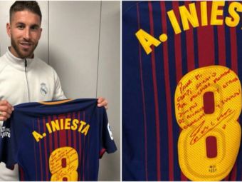 
	Andres Iniesta i-a dat lui Sergio Ramos tricoul de la ultimul sau El Clasico! Ce mesaj emotionant i-a scris capitanului de la Real

