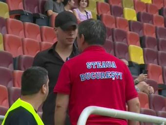 Lacatus a sarit la un suporter pe National Arena, inaintea meciului dintre CSA Steaua si Rapid! Cum s-a incheiat conflictul
