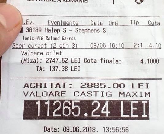 Cel mai NEBUN pariu al unui roman pe finala Simonei Halep de la Roland Garros! A riscat 800 de euro pe un singur bilet_2