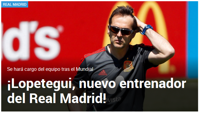 Real Madrid Julen Lopetegui Marca nationala Spaniei