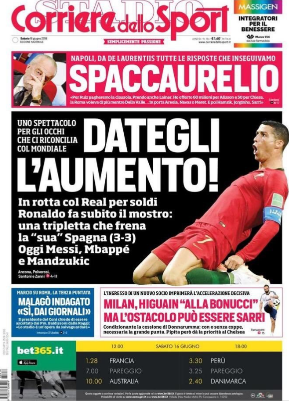 "Cristiano e MESSIA", "Monstrul", "Cristiano Marziano". Fabulos: Ronaldo, pe primele pagini ale ziarelor de sport din Europa. Portughezii i se inchina_14