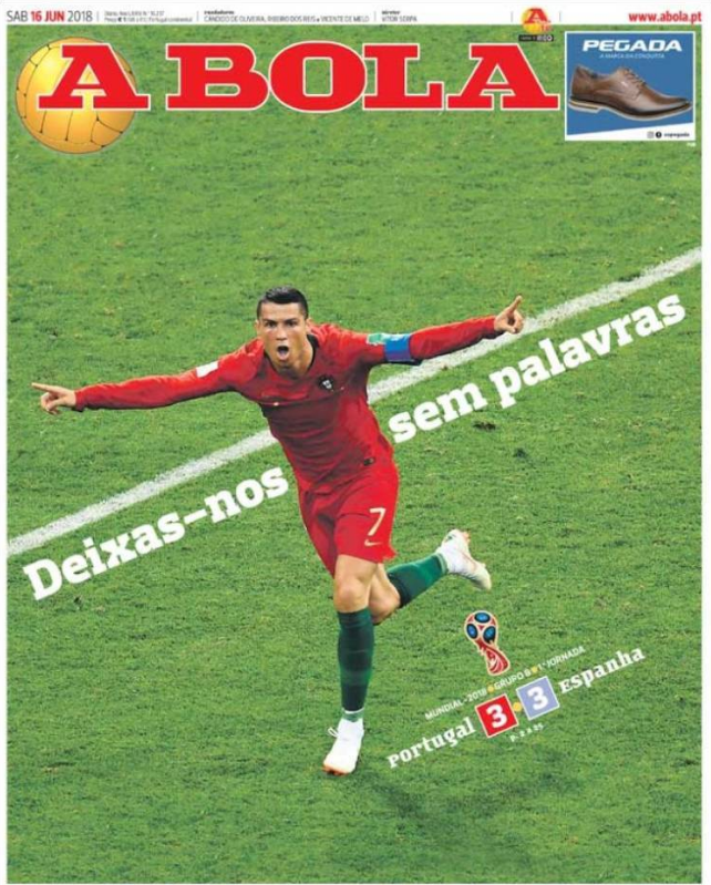 "Cristiano e MESSIA", "Monstrul", "Cristiano Marziano". Fabulos: Ronaldo, pe primele pagini ale ziarelor de sport din Europa. Portughezii i se inchina_5