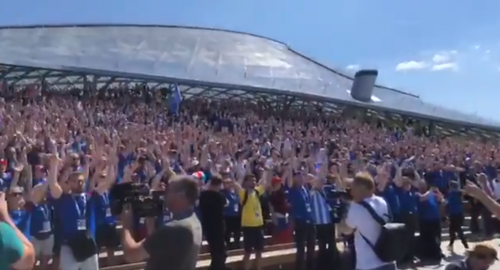 Argentinienii il au pe Messi, dar islandezii au o ARMATA! Imagini fabuloase: mii de vikingi facand celebrul salut in Rusia. VIDEO_2