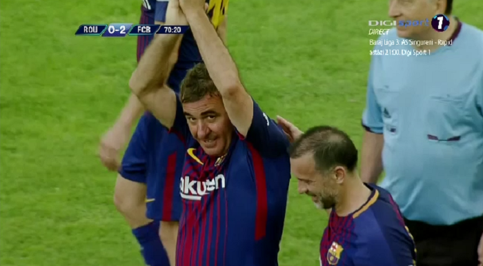 Primul gol marcat vreodata de Hagi in poarta Romaniei! Barcelona a castigat cu 2-0 meciul de pe Cluj Arena_3