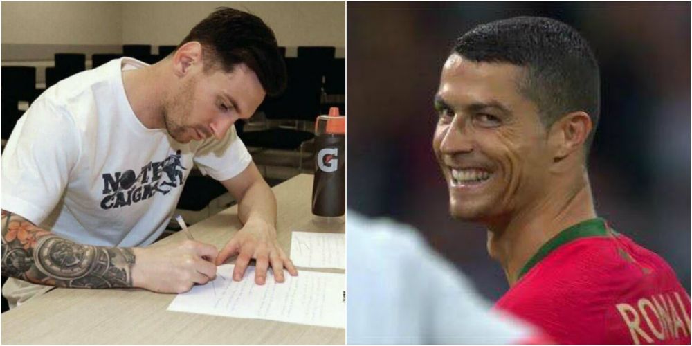 Ce i-a scris Messi lui Cristiano, dupa penaltyul ratat cu Islanda :) Fanii portughezului s-au amuzat dupa prestatia rivalului sau_1