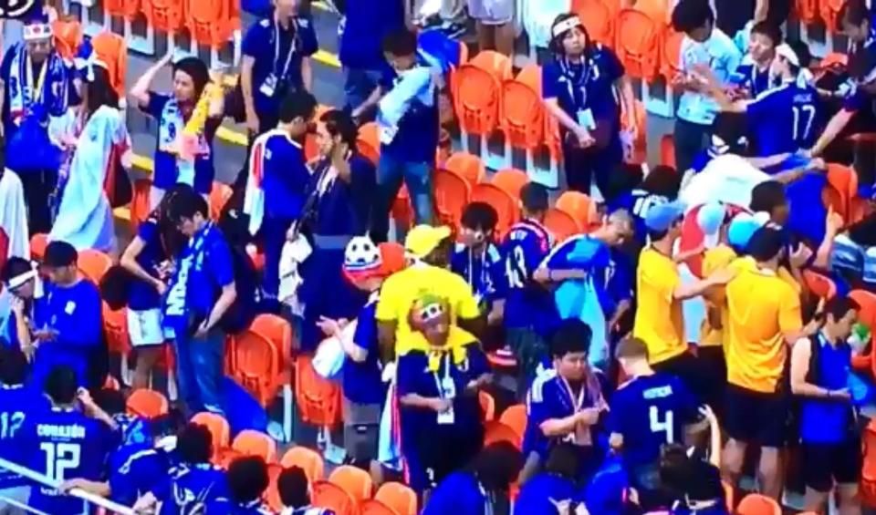 Cupa Mondiala 2018. Imaginile TURNEULUI: fanii din Japonia si Senegal au facut curat in urma lor pe stadion. VIDEO_1