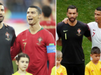 
	De ce a stat Cristiano Ronaldo intors in momentul intonarii imnului Portugaliei la meciurile cu Spania si Maroc
