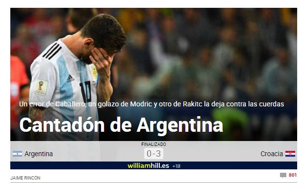 "CATASTROFA", "CAVALERII DURERII". Reactia presei argentiniene dupa naufragiul incredibil al lui Messi si Aguero in fata Croatiei_4