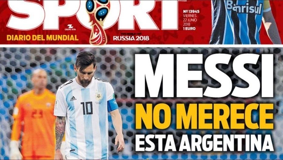 O lume intreaga socata de rusinea Argentinei: "Messi, umilinta istorica!" / "Nimeni nu ne mai salveaza!" Primele pagini ale ziarelor de sport_1
