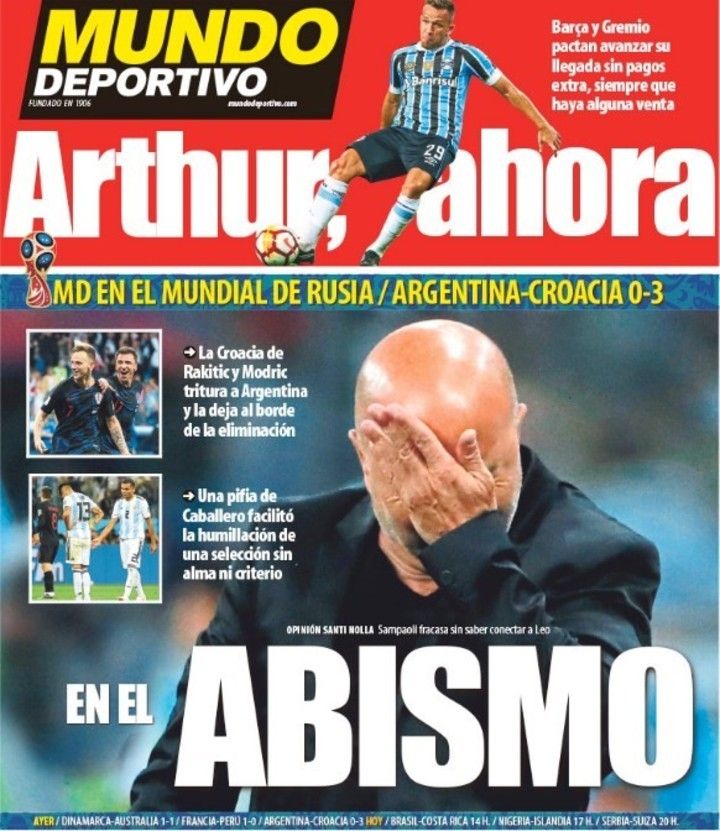 O lume intreaga socata de rusinea Argentinei: "Messi, umilinta istorica!" / "Nimeni nu ne mai salveaza!" Primele pagini ale ziarelor de sport_6