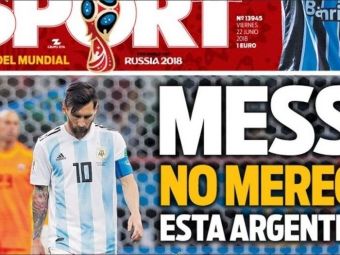 
	O lume intreaga socata de rusinea Argentinei: &quot;Messi, umilinta istorica!&quot; / &quot;Nimeni nu ne mai salveaza!&quot; Primele pagini ale ziarelor de sport
