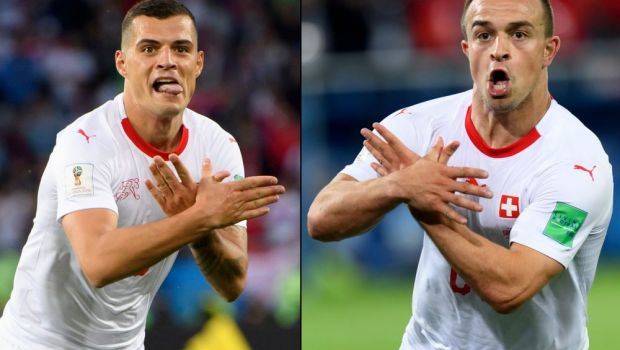 
	Ce inseamna gestul facut de Xhaka si Shaqiri la golurile Elvetiei! Cei doi pot fi AMENDATI de FIFA! FOTO
