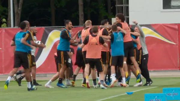 Cupa Mondiala 2018. Scene FANTASTICE la antrenamentul Belgiei! Motivul pentru care toti jucatorii s-au bucurat! VIDEO