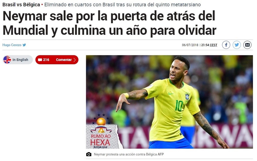 "Putin fotbal si mult teatru!" Neymar, pus la zid pentru prestatia de la Cupa Mondiala! Ce scrie presa_4