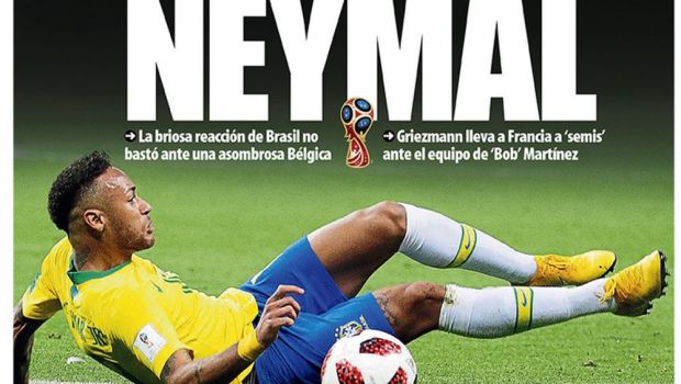 
	&quot;Putin fotbal si mult teatru!&quot; Neymar, pus la zid pentru prestatia de la Cupa Mondiala! Ce scrie presa
