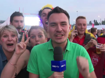 
	FABULOS! Ce a patit reporterul Pro TV in mijlocul a 20.000 de belgieni dupa victoria cu Brazilia! Imagini DEMENTIALE la Stirile din Sport de la Pro TV la 19.40
