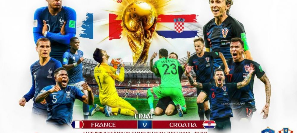 CROATIA - FRANTA Campionatul Mondial Cupa Mondiala Finala Campionatului Mondial 2018 FRANTA - CROATIA