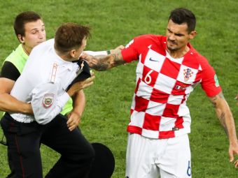 
	FOTO | IMAGINILE FINALEI: prima bresa de securitate a aparut chiar in finala Mondialului! Lovren a sarit la bataie: a lovit cu pumnul unul dintre fanii intrati pe teren
