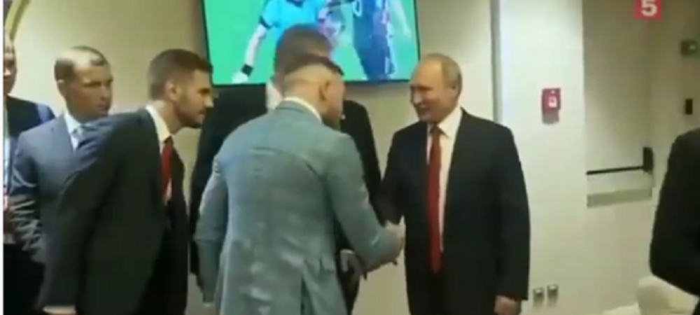 Cum reactioneaza agentii de securitate ai lui Putin cand McGregor il ia de gat ca sa faca poza!