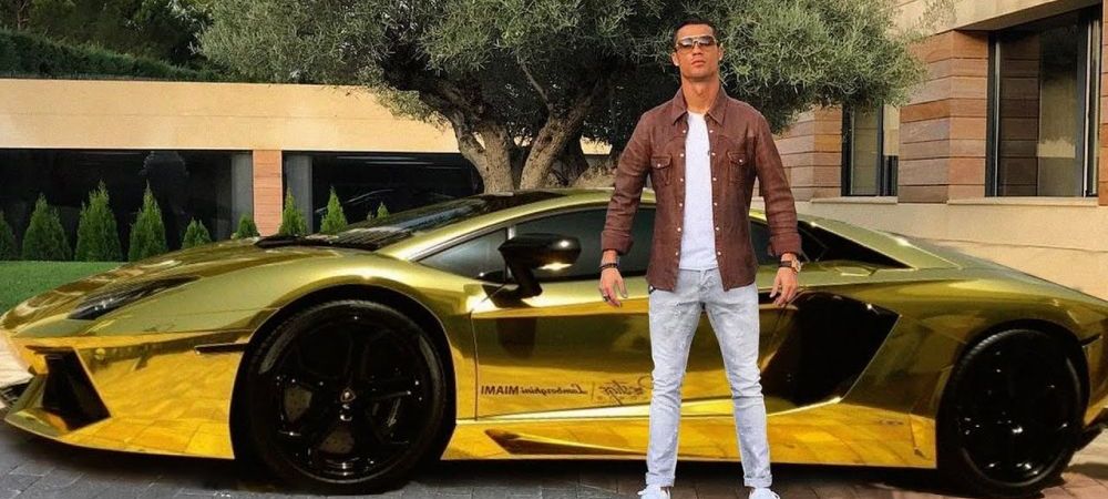 Cristiano Ronaldo Bugatti Ferrari Lamborghini masini