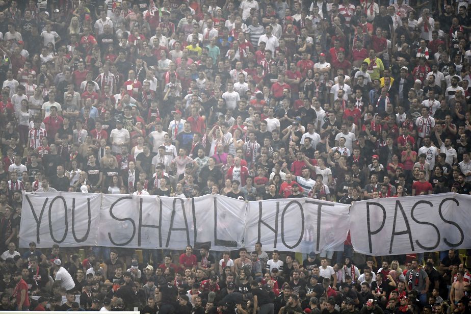 FOTO | Prima coregrafie 3D a FCSB la un derby: mesajul afisat de fani! Dinamovistii stiau ce aveau de gand: banner-ul afisat ca raspuns_3