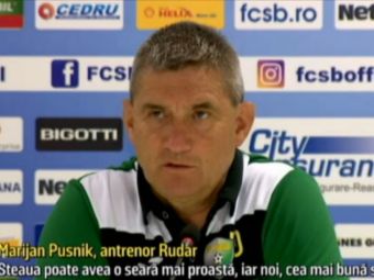 
	FCSB - Rudar, joi, 21:30, in direct la ProTV | Slovenii spera la o minune pe Arena Nationala: &quot;Am batut-o pe Villarreal, ii pot elimina si pe stelisti!&quot; 
