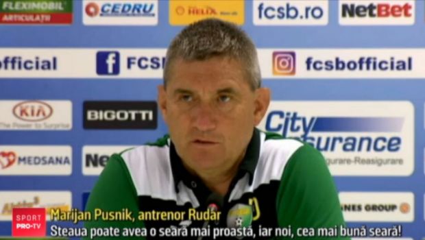 
	FCSB - Rudar, joi, 21:30, in direct la ProTV | Slovenii spera la o minune pe Arena Nationala: &quot;Am batut-o pe Villarreal, ii pot elimina si pe stelisti!&quot; 
