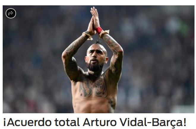 Barcelona Arturo Vidal Bayern Munchen