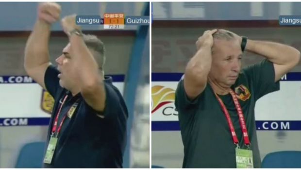 
	Nebunie in derby-ul din China: Olaroiu 3-1 Petrescu! Echipa lui Oli a intors in 3 minute rezultatul, SuperDan a facut crize pe banca dupa ratari uriase! VIDEO

