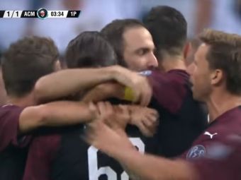 
	Ce gol, ce bijuterie! Higuain a avut nevoie de doar 4 minute pentru a marca in tricoul lui Milan | VIDEO
