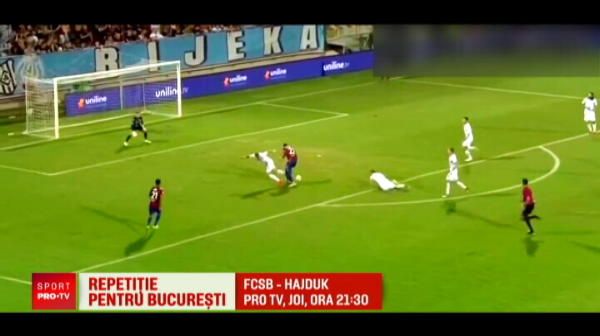
	Hajduk, 1-1 in campionat inainte de meciul cu FCSB // PRO TV transmite joi FCSB - Hajduk, 21:30
