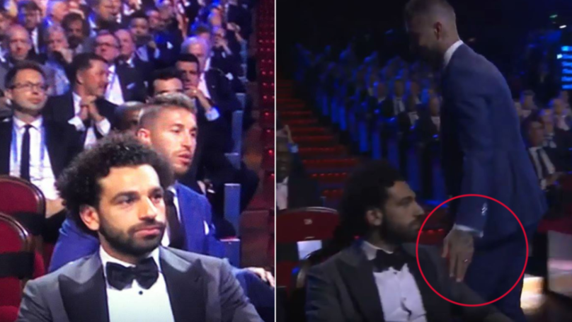 Momentul nevazut al tragerii la sorti! Sergio Ramos si Salah s-au intalnit pentru prima data dupa finala UCL! Gestul fundasului_1