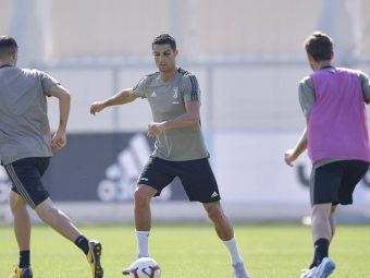 Probleme pentru Ronaldo la Torino? Portughezul a cerut 3 BODYGUARZI dupa ce a aparut cu un ochi vanat la antrenament! FOTO