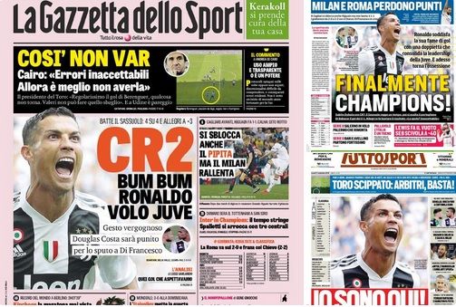 "Finalmente Champions!" Reactia italienilor dupa seara magica a lui Ronaldo: Cristiano, pe prima pagina dupa un meci de vis_2