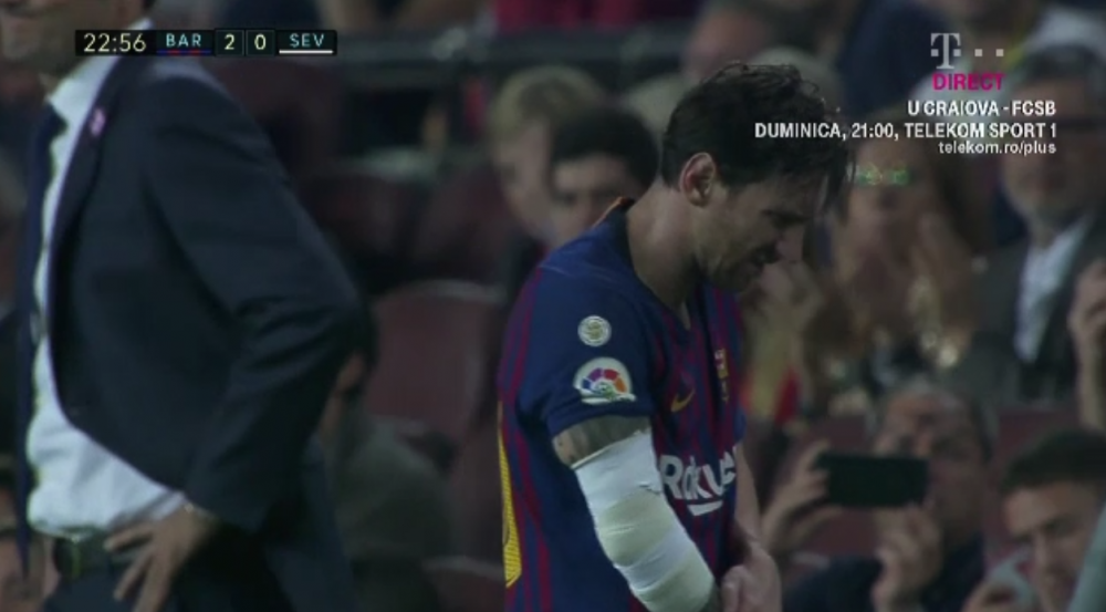 Primul verdict al medicilor pentru Messi! Cat poate lipsi de pe teren dupa ce a iesit cu mana imobilizata din meciul cu Sevilla_3