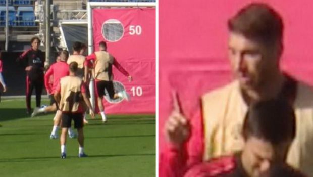 
	SCANDAL la antrenamentul Realului: Sergio Ramos a RABUFNIT! Ce gest nervos a avut la adresa unui coleg. VIDEO
