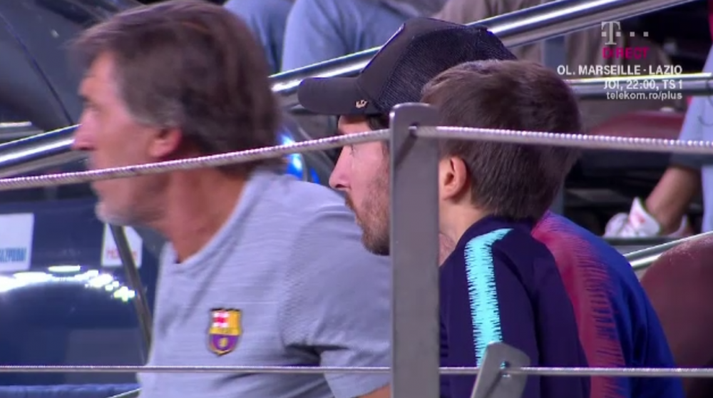 FOTO | Cum a reactionat Leo Messi la golul marcat de inlocuitorul sau cu Inter! Argentinianul, in tribune dupa ce si-a rupt mana_1