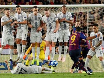 
	FAZA SERII in Champions League: Brozovic s-a aruncat SUB zid si i-a furat golul lui Suarez. Reactia lui Messi :)

