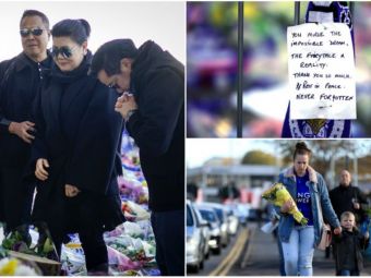 
	&quot;Mister, multumim ca ne-ai invatat sa visam&quot;. Imagini emotionante la stadionul lui Leicester, unde mii de oameni au depus flori. Familia patronului, primita cu caldura: FOTO
