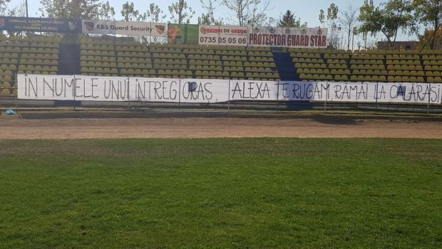 
	ULUITOR! Suporterii Dunarii Calarasi il implora pe Alexa sa nu plece! Mesajul FABULOS afisat de fani la stadion | FOTO
