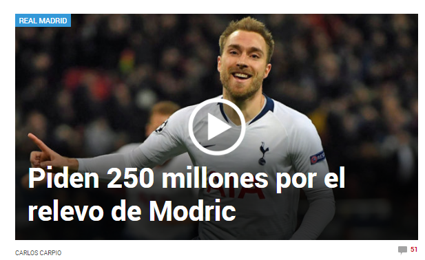 "250.000.000 pentru inlocuitorul lui Modric". MARCA anunta numele surpriza cu care Florentino Perez vrea sa-l inlocuiasca pe favoritul la Balonul de Aur!_2